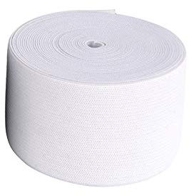 EXFEA Gummiband 5 Meter 15mm 25mm 40mm 50 mm Breit Weis (5M X 50MM)