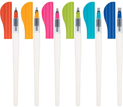 PILOT Parallel Caligraphy Pens, Assorted Point Sizes and Colors, 6 Count