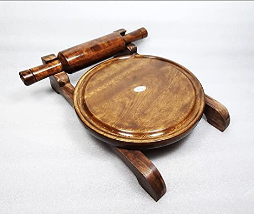 CRAFTING WITH LOVE A BEAUTIFUL WOODEN ROLLING PIN AND ROLLING BOARD WITH ATTACH STAND EASY TO USE .