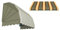 Generico Tenda da Sole Modello CAPPOTTINA a 4 Raggi Realizzata in Tessuto Acrilico Tempotest Parà, struttura bianca (200 x 80 cm) (summer)