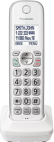 Panasonic Additional Cordless Phone Handset for use with KX-TGD63x Series Cordless Phone Systems - KX-TGDA63W (White/Silver)