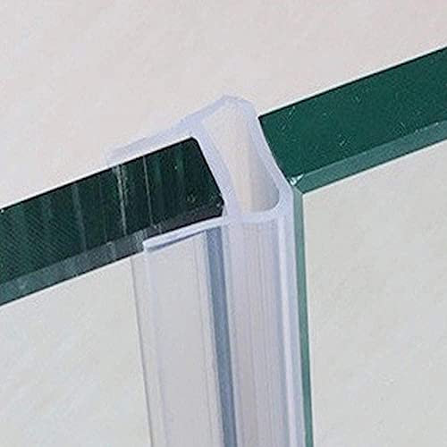 Silikon-Glastürdichtung, rahmenlose Duschtür-Bodendichtung,Duschtür-Dichtungsstreifen,weiche Duschtür-Stopp-Dichtung,seitlicher Glastür-Dichtungsstreifen (10mm*2m,U shape)