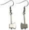 Axe Earrings, Hatchet Earrings, Zombie Weapon Charm, Battle Axe Jewelry, Punk Ax, Antique Silver Color, 44x9mm, Zinc, No Gemstone