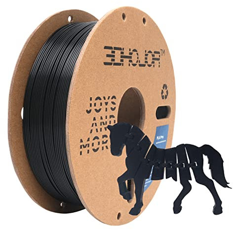 3DHoJor PLA+ Filament 1.75mm, PLA Plus 3D Drucker Filament, Stärker und Belastbar 3D Druckmaterialien, Maßgenauigkeit +/-0,02mm, Kompatibel mit FDM-Drucker (Schwarz, 1KG/Spool, 2.2LBS)