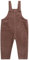 CAMILIFE Bebè Bimbi Bimbe Salopette in Velluto a Coste Dungarees Pantaloni a Coste Pantaloni Harem Vintage Retro - Marrone Taglia 104