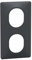 Schneider Electric - Ovalis - Plaque de finition - 2 postes Vertical - entraxe 71 mm - Anthracite - S340724