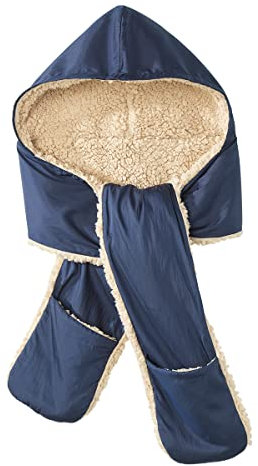 Silvert's Adaptive Clothing & Footwear Kapuzenschal mit Taschen, Marineblau, Einheitsgröße