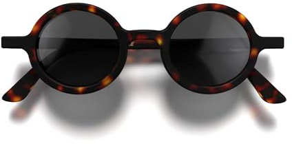 LONDON MOLE® Moley Sonnenbrille | Coole runde Gläser | Herren damen unisex | Feder-Scharniere