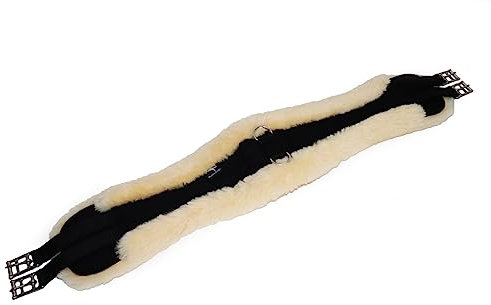 Engel Reitsport | Lammfell Langgurt LGURT Gurt schwarz/Fell med. 41 (105cm)