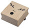 Artoz Stempel – Holzstempel – „Rentierkopf“ – 40 x 40 mm – Motivstempel zum Kartenbasteln für Weihnachten, Einladungen, Grüße