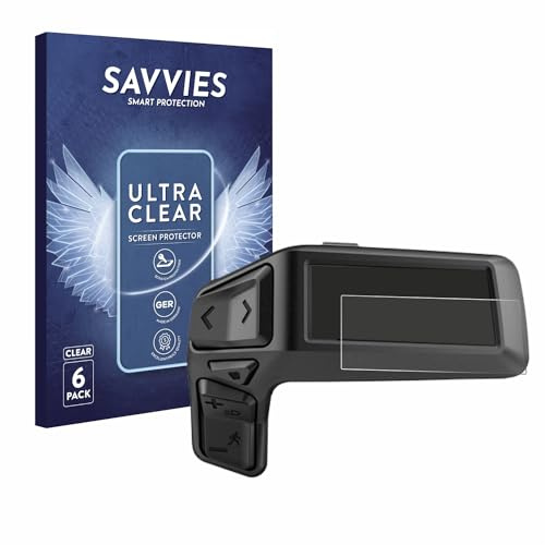 Savvies Schutzfolie für Bosch Purion 200 | 6 Stück Transparenter Displayschutz Made in Germany Ultra-Klar Displayschutz-Folie