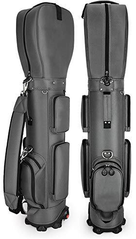 Golf Sunday Clubtasche Transit Golf Cart Bag, Golftasche mit Rollen, Golf-Tragetasche für Reisen, Golf Select Cart Bag (Farbe: Grau, Größe: 122 x 28 x 25 cm)