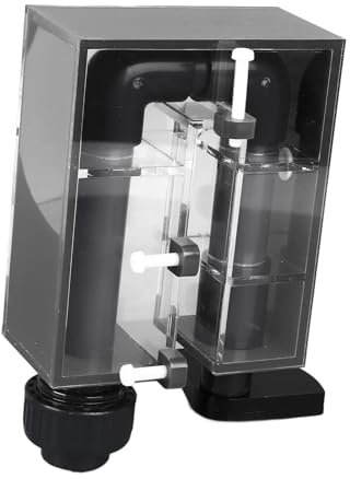DAUZ Wasserpumpen-Rücklaufbox, Wandmontierter Universeller Transparenter Wassertank-Überlaufkasten für Aquarien (Rot)