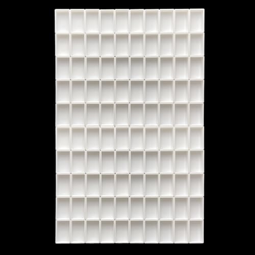 FCLUB 100PCS 3ml Empty Watercolor Full Pans, Flat Bottom Paint Pans