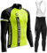 Abbigliamento Completo Ciclismo Uomo Tuta Bici da Corsa Invernale Maglia MTB Manica Lunga + Salopette Imbottiti con Gel 9D MTBGel Caldo e antivento (TYPE-5A,XL)