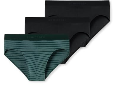 Schiesser Herren 3 Pack Slips Bio Baumwolle Multipack - 95/5 Organic, Sortiert 5_180198, 8