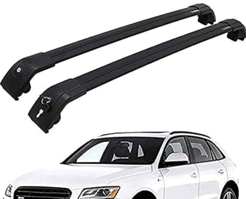 DachträGer Für Au-di Q5 2012-2017, QuerträGer DachgepäCkträGer DachträGer Universal 2 Teiliger RelingträGer FahrradträGer Dachboxen Aluminium