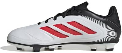 Adidas COPA Pure III Club FG/MG Football Boots Kids Fußballschuhe, Cloud White/Lucid Red/Core Black, 32 EU