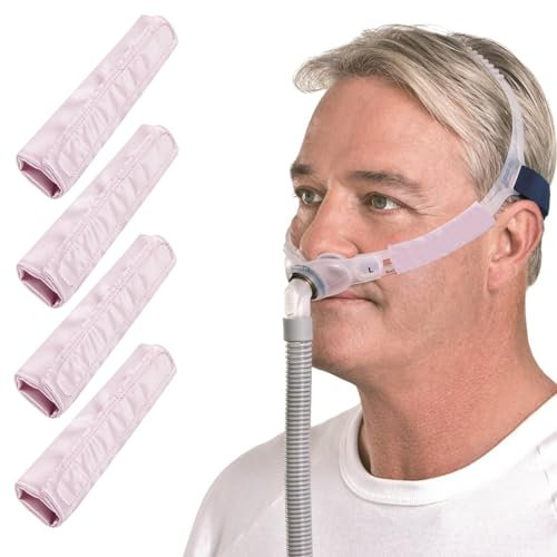 4 Stück CAPA Komfortpolster Gesichtspolster,Gurtbezüge Gesichtspads,CPAP Maske Kopfband Gurtbezüge,Schlafapnoe-Maskenkissen.CPAP Zubehör.Rosa