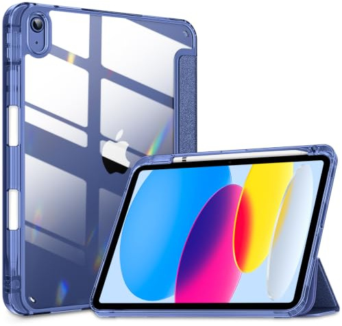 VIKESI for iPad A16 11 Inch 2025 and iPad 10th Generation Case 10.9 Inch 2022, Mat, Slim Hard Back, Soft TPU Frame, Pen Holder and Auto Sleep/Wake Cover Midnight Blue