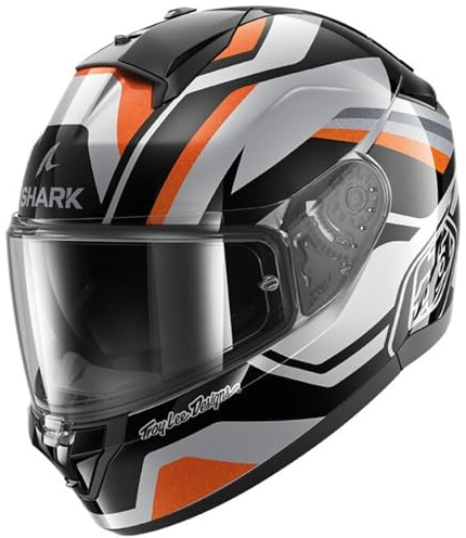 SHARK, Integraler Motorradhelm RIDILL 2 APEX x TROY LEE DESIGN Silver Black Orange, M