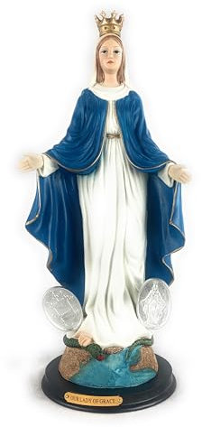 Ain't it Nice Jungfrau Maria Statue Our Lady of Grace, religiöse Figur, christliches Geschenk für Frauen, Virgen De Guadalupe, katholische Geschenke, Dekoration, groß, 17,8 cm (Länge) 15,2 cm (Breite)