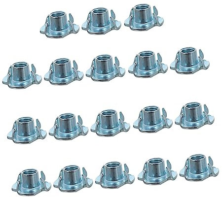 VILLFUL 18-tlg Eisen Schraubenmuttern Satz Runde Plattenmutter Mit Flansch Für Möbelmontage