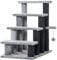 PawHut Pet Stairs, Cat Tree Climb Ladder with 4-step Stair, Scratching Posts, Platforms, Toy Ball, for Indoor Cats, Grey