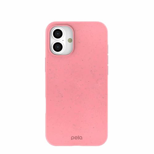 Pela iPhone 16 Plus Handyhülle Bubblegum Pink - Schutzhülle mit Displayschutz - Umweltfreundliche Hülle Kompatibel mit iPhone 16 Plus
