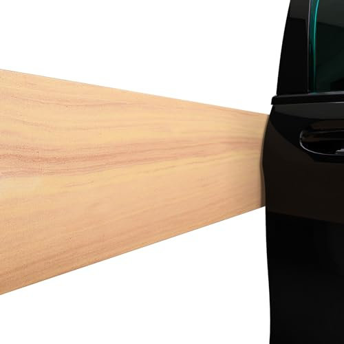 GWP01 Wood Grain Garage Wall Protector Car Door Protectors, Garage Accessories, Parking Stopper for Garage, Tool-Free, Designed in Germany (6.5mm Wood Grain)