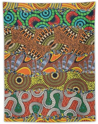 JZemdybill Wandteppich, afrikanisches Patchwork, gemustert, Wandbehang für Heimdekoration für Schlafzimmer, Wohnzimmer, Wohnheim