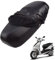 generisch Leder-sitzbezug Motorrad kompatibel mit Piaggio Fly 50/150 2006-2015,Roller sitzbankbezug,wasserdicht,regendicht,staubdicht und sonnenfest (Black)