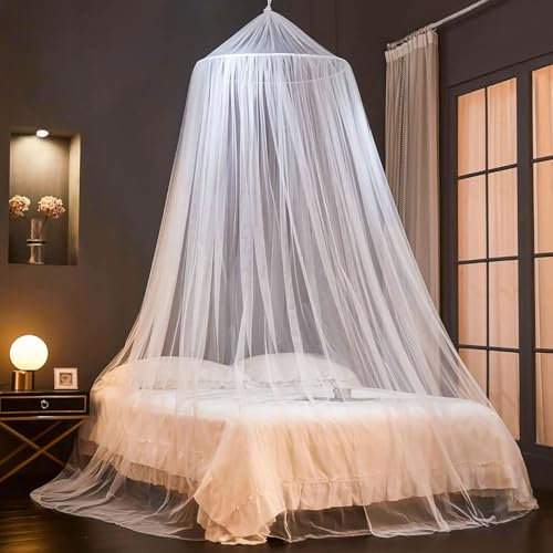 Mückennetz Bett 60x250x1100 cm,Moskitonetz Bett Baldachin,Moskitonetzs Doppelbett,Premium Moskitonetzs Doppelbett,Moskitonetz,Feinmaschiges Betthimmel Mückennet für Zu Hause Indoor Outdoor (A)