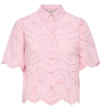 ONLY Onlvalais S/S T-Shirt WVN Noos, Rose pour Femme, Taille L