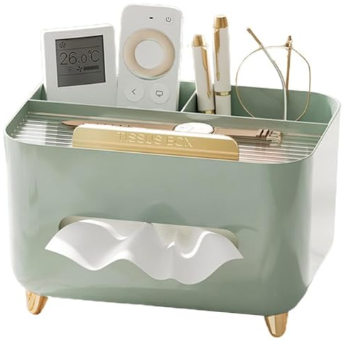 Asyduey Tissue Storage Box, Multifunctional Tissue Box Holder, Modern Tissue Dispenser, Tissue Cover Nightstand Organizer, A