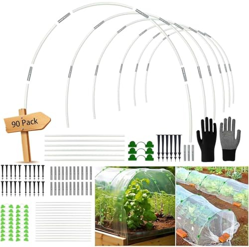 YeahBoom 30 PCS Folientunnel für Hochbeet,Pflanztunnel Bögen für Hochbeet,Tunnelbögen Hochbeet,Pflanztunnel für Hochbeet,Gewächshausreifen für Hochbeet,Gewächshaus Tunnel Bögen