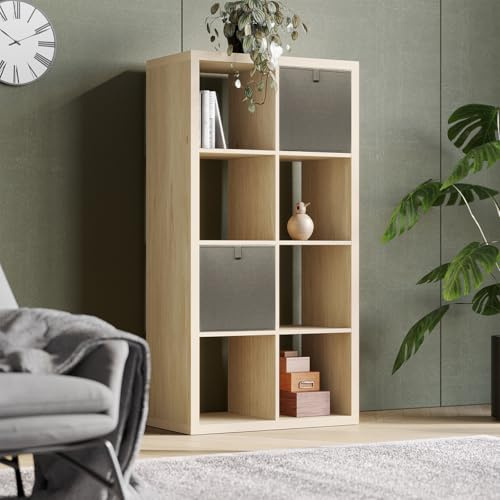 Clever Cube 8 Compartment Storage Unit - Light Oak Effect