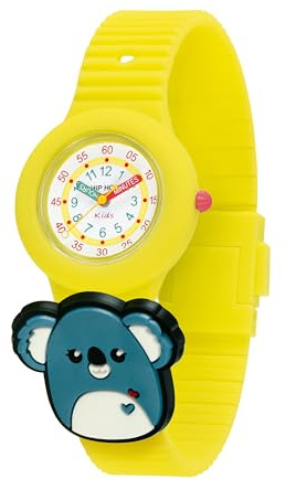 HIP HOP, Collezione PINTASTIC!, Orologio Bambini, Movimento al Quarzo, Cassa 32 mm, Resistente all'Acqua, Cinturino in Silicone Ipoallergenico, con 5 Elementi Decorativi a Tema Inclusi, Idea Regalo