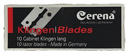 Cerena Rasierklingen 10 Stück – Klinge für Rasiermesser Herren – Rasierklinge halbierbar für Rasierhobel – Wechselklinge für Barber Messer