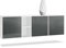 Vladon Kommode Cuba, Made in Germany, Weiß matt/Grau Hochglanz - Modernes Sideboard für Ihr Wohnbereich - (BxHxT) 182x53x35 cm