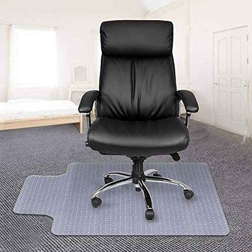 Kuyal Office Chair Mat for Carpets,Transparent Thick and Sturdy Highly Premium Quality Floor Mats for Low and Medium Pile Carpets, with Studs 36 X 48