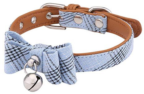 Yowablo Zughalsband Würgehalsband Hundehalskette Hunde Leder Halsbänder Schlupfhalsband Lederhalsband Haustier Kettenhalsband (22-32cm,3Blau)