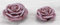 STEINFIGUREN SPICKER Steinfigur Rose Rosenblüte 2er Set, Blüte, Blume, Steinguss, Gartenfigur, Stein, Rot Patina