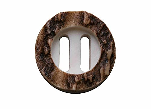 2 Stück echt Hirschhorn Knöpfe Lederhose deutsche Fertigung Tracht Hosenknöpfe 18mm oder 20mm (20mm)