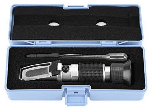 Kuuleyn Miele Rifrattometro per Miele umidità,Brix e Baume, 58-90% Brix Scale Range Misuratore di umidità Miele, Portatile 3-in-1 Utilizza Misuratore di Concentrazione Miele
