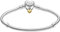 PANDORA SHINE Armband Moments Disney Herzverschluss silber, Zirkonia 569563C01 20 cm