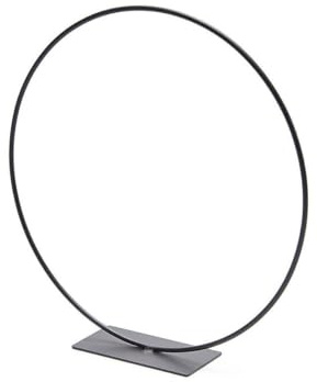 NaDeco Metallring mit Fuß Schwarz – Dekoring für Trockenblumen, DIY & Hochzeit – Drahtring zum Basteln in 25/30/40 cm – Metall Hoop für Tischdeko, Fensterdeko & Moderne WohnideenㅤØ 30 cm