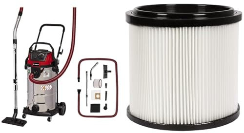 Einhell Nass-Trockensauger TE-VC 2340 SACL (1500 W, 225 mbar, HEPA-Faltenfilter inkl. Filterreinigungssystem, 40l, Staubschutzklasse L, Automatiksteckdose, Faltenfilter für Staubklasse L)