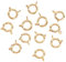 PandaHall 12 Stück Federringverschlüsse, 18K Gold Gefüllte Runde Verschlüsse Langlebige Plattierte Schmuckverschlüsse Offene Federringverschluss-Verbindungsstücke Für Halsketten-Armbänder