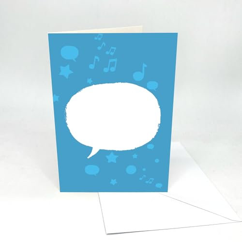 Audio-Karten, A5, Aufnahmefunktion, Sprachblasenabdeckung, AG2259, 30 Sekunden Audio, Riemenscheibe aktiviert, sofort lieferbar